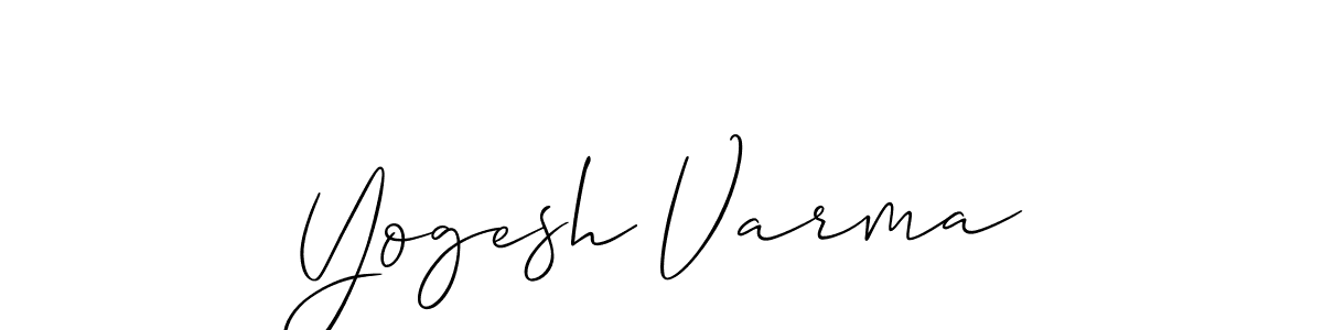 How to make Yogesh Varma name signature. Use Allison_Script style for creating short signs online. This is the latest handwritten sign. Yogesh Varma signature style 2 images and pictures png