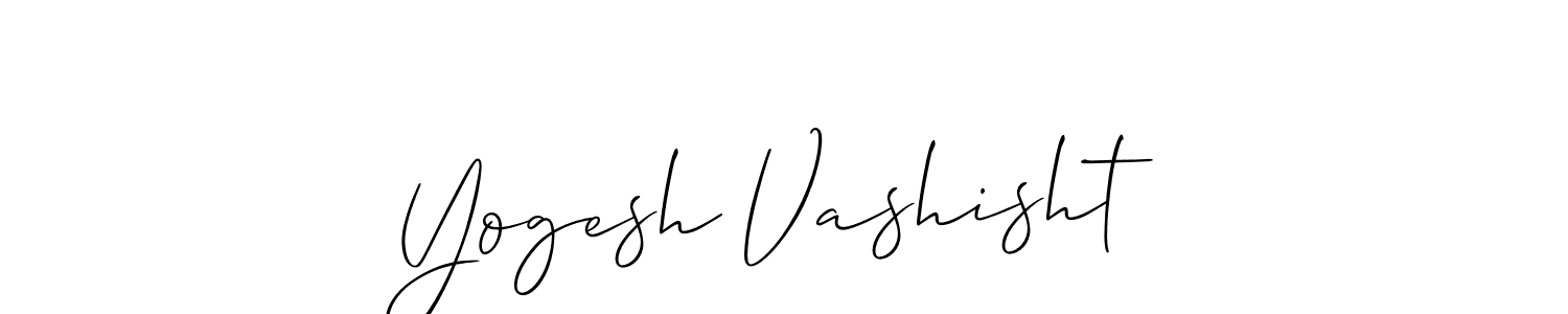 Create a beautiful signature design for name Yogesh Vashisht. With this signature (Allison_Script) fonts, you can make a handwritten signature for free. Yogesh Vashisht signature style 2 images and pictures png
