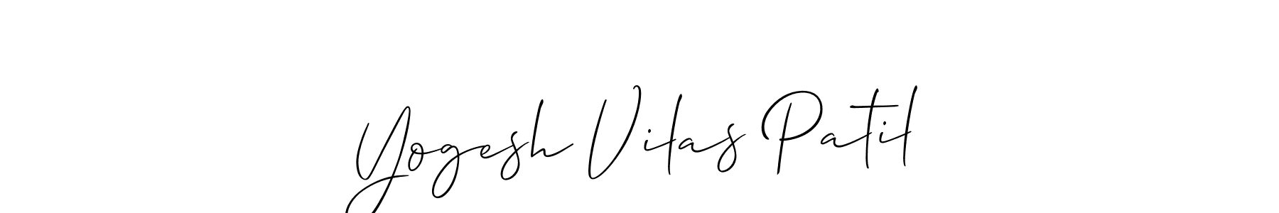 Design your own signature with our free online signature maker. With this signature software, you can create a handwritten (Allison_Script) signature for name Yogesh Vilas Patil. Yogesh Vilas Patil signature style 2 images and pictures png