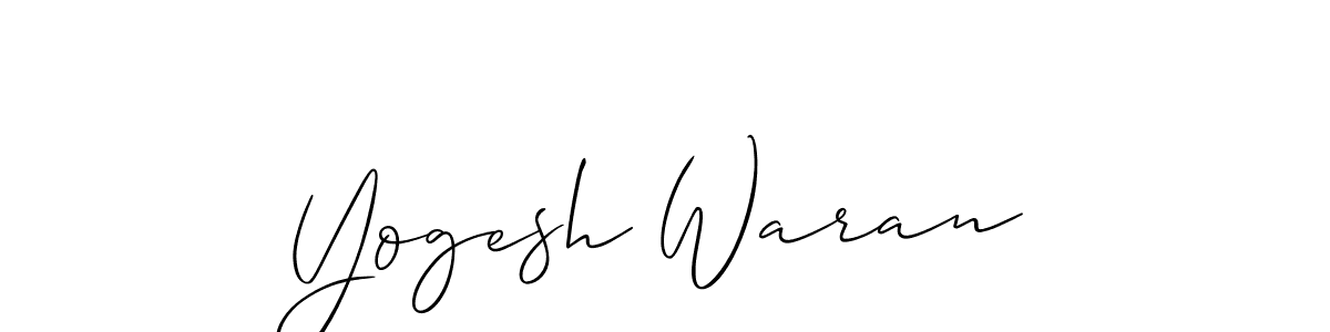 This is the best signature style for the Yogesh Waran name. Also you like these signature font (Allison_Script). Mix name signature. Yogesh Waran signature style 2 images and pictures png
