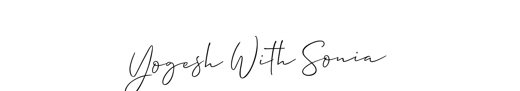 You can use this online signature creator to create a handwritten signature for the name Yogesh With Sonia. This is the best online autograph maker. Yogesh With Sonia signature style 2 images and pictures png