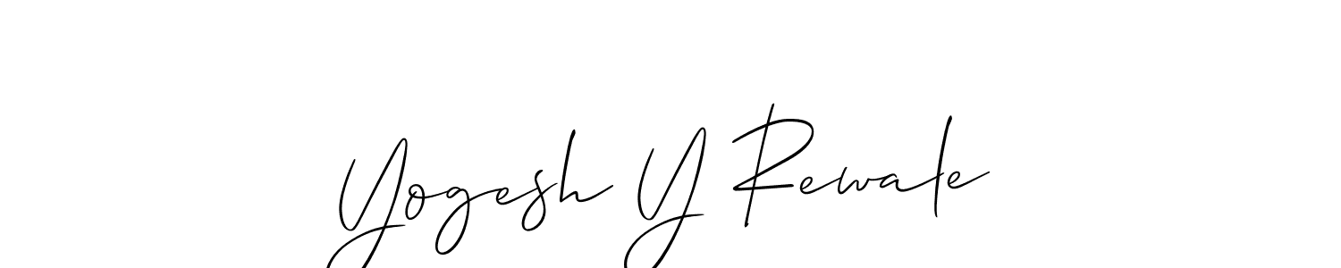 Also You can easily find your signature by using the search form. We will create Yogesh Y Rewale name handwritten signature images for you free of cost using Allison_Script sign style. Yogesh Y Rewale signature style 2 images and pictures png