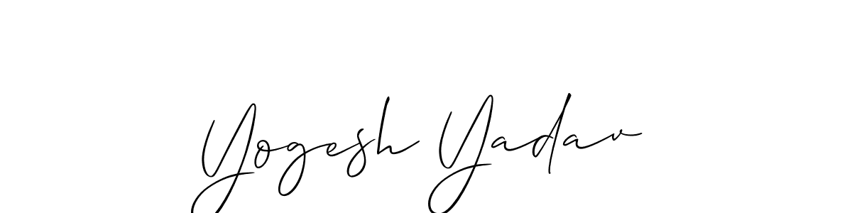 How to make Yogesh Yadav name signature. Use Allison_Script style for creating short signs online. This is the latest handwritten sign. Yogesh Yadav signature style 2 images and pictures png