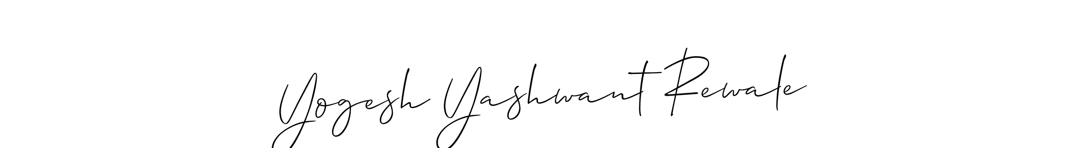 Also we have Yogesh Yashwant Rewale name is the best signature style. Create professional handwritten signature collection using Allison_Script autograph style. Yogesh Yashwant Rewale signature style 2 images and pictures png