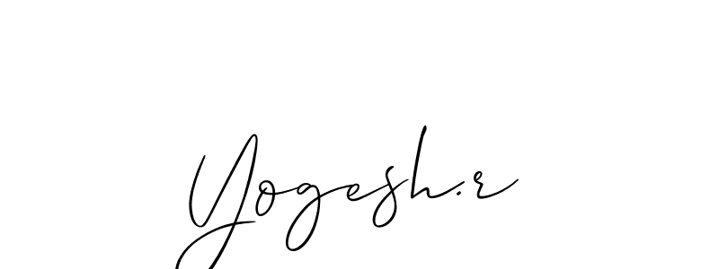 How to Draw Yogesh.r signature style? Allison_Script is a latest design signature styles for name Yogesh.r. Yogesh.r signature style 2 images and pictures png