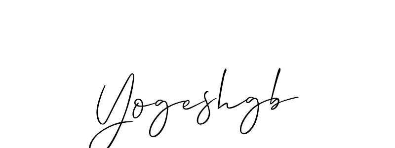 The best way (Allison_Script) to make a short signature is to pick only two or three words in your name. The name Yogeshgb include a total of six letters. For converting this name. Yogeshgb signature style 2 images and pictures png