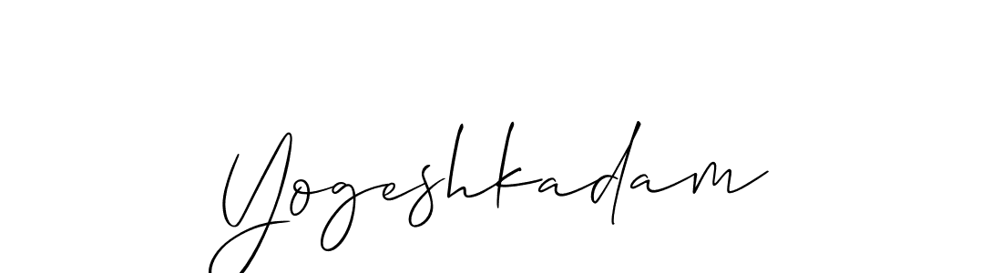 Create a beautiful signature design for name Yogeshkadam. With this signature (Allison_Script) fonts, you can make a handwritten signature for free. Yogeshkadam signature style 2 images and pictures png
