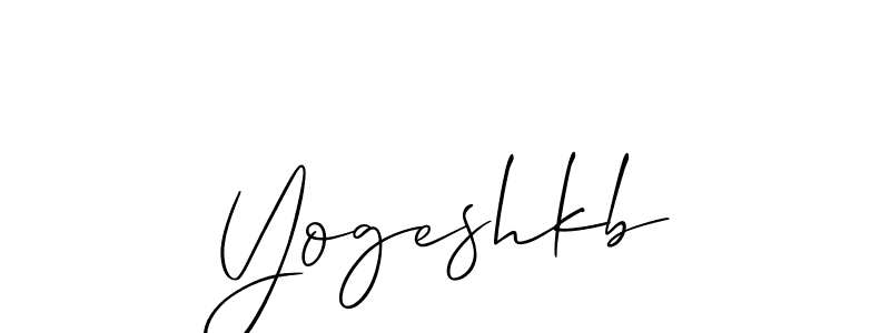 Yogeshkb stylish signature style. Best Handwritten Sign (Allison_Script) for my name. Handwritten Signature Collection Ideas for my name Yogeshkb. Yogeshkb signature style 2 images and pictures png