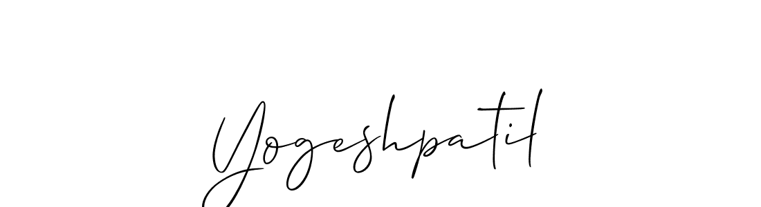 How to make Yogeshpatil signature? Allison_Script is a professional autograph style. Create handwritten signature for Yogeshpatil name. Yogeshpatil signature style 2 images and pictures png