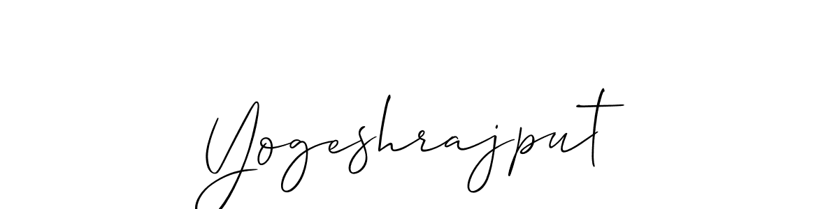 Allison_Script is a professional signature style that is perfect for those who want to add a touch of class to their signature. It is also a great choice for those who want to make their signature more unique. Get Yogeshrajput name to fancy signature for free. Yogeshrajput signature style 2 images and pictures png