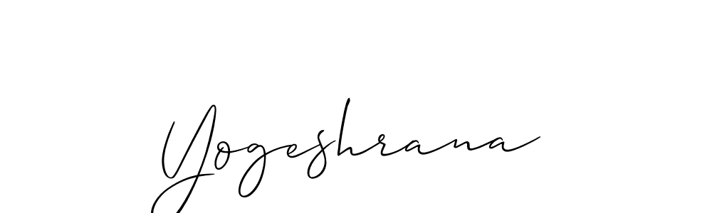 Also we have Yogeshrana name is the best signature style. Create professional handwritten signature collection using Allison_Script autograph style. Yogeshrana signature style 2 images and pictures png