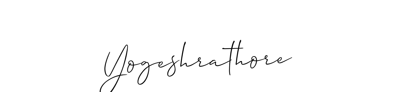 Make a beautiful signature design for name Yogeshrathore. With this signature (Allison_Script) style, you can create a handwritten signature for free. Yogeshrathore signature style 2 images and pictures png