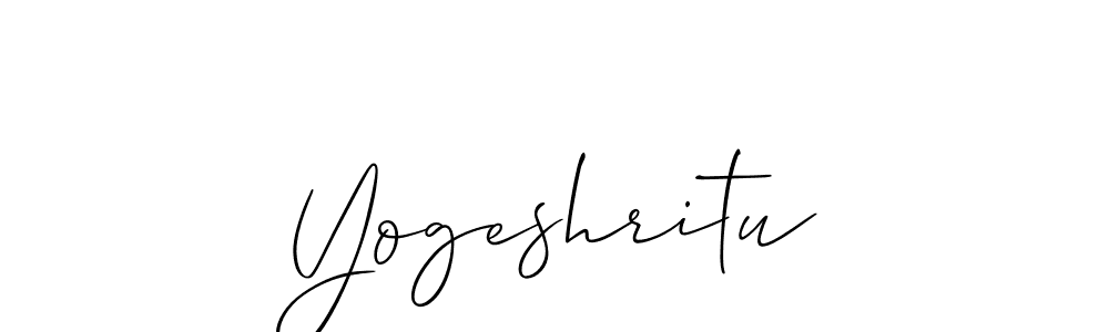 How to make Yogeshritu signature? Allison_Script is a professional autograph style. Create handwritten signature for Yogeshritu name. Yogeshritu signature style 2 images and pictures png