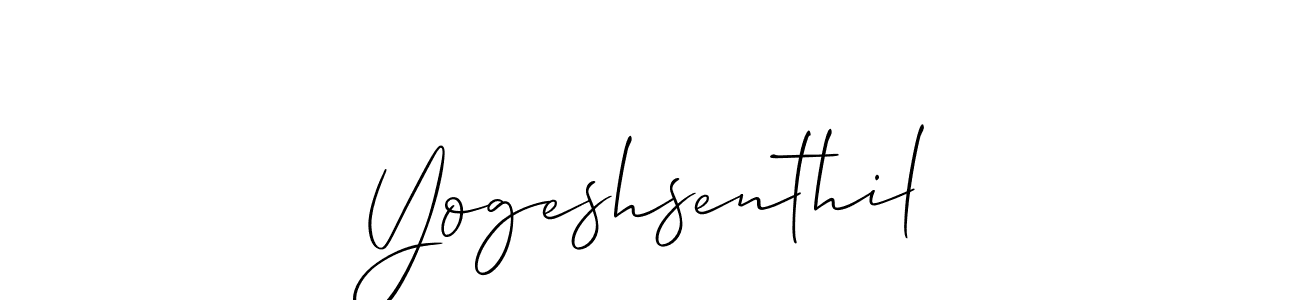 You should practise on your own different ways (Allison_Script) to write your name (Yogeshsenthil) in signature. don't let someone else do it for you. Yogeshsenthil signature style 2 images and pictures png