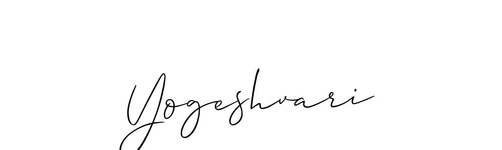 How to make Yogeshvari name signature. Use Allison_Script style for creating short signs online. This is the latest handwritten sign. Yogeshvari signature style 2 images and pictures png