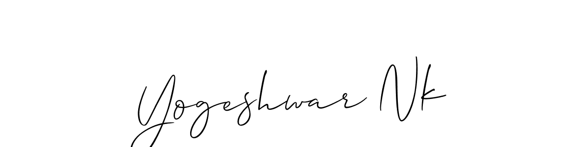 Make a short Yogeshwar Nk signature style. Manage your documents anywhere anytime using Allison_Script. Create and add eSignatures, submit forms, share and send files easily. Yogeshwar Nk signature style 2 images and pictures png