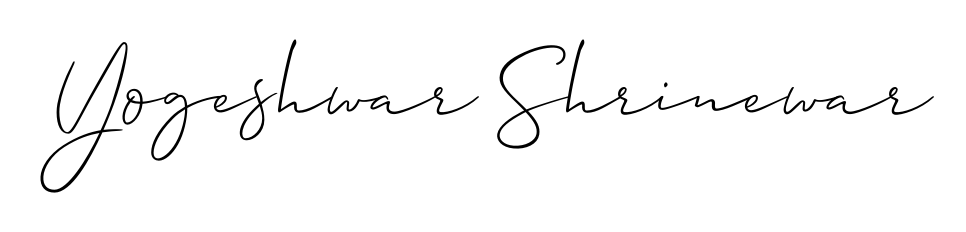 The Allison_Script font transforms the name Yogeshwar Shrinewar into an executive sign with sharp precision and distinguished character. Yogeshwar Shrinewar signature style 2 images and pictures png