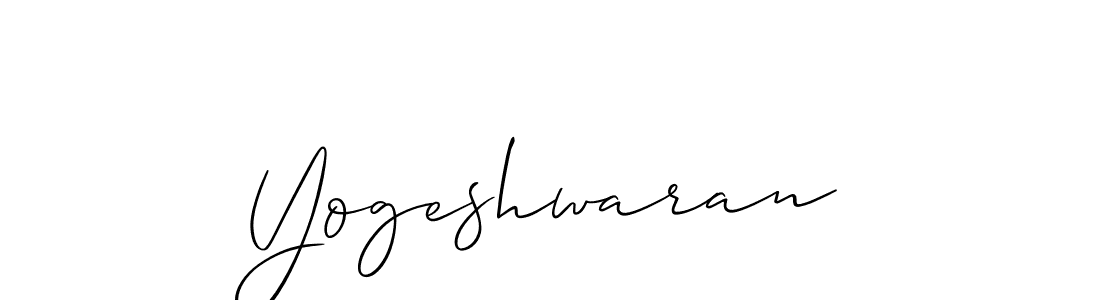 How to make Yogeshwaran name signature. Use Allison_Script style for creating short signs online. This is the latest handwritten sign. Yogeshwaran signature style 2 images and pictures png