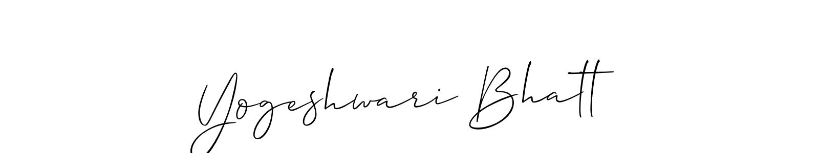 You should practise on your own different ways (Allison_Script) to write your name (Yogeshwari Bhatt) in signature. don't let someone else do it for you. Yogeshwari Bhatt signature style 2 images and pictures png