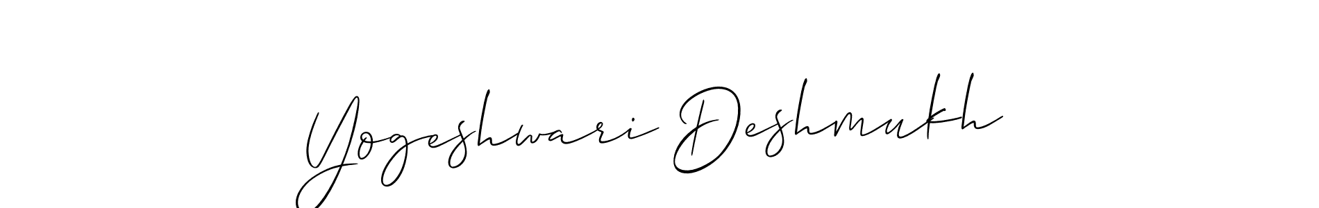 Design your own signature with our free online signature maker. With this signature software, you can create a handwritten (Allison_Script) signature for name Yogeshwari Deshmukh. Yogeshwari Deshmukh signature style 2 images and pictures png