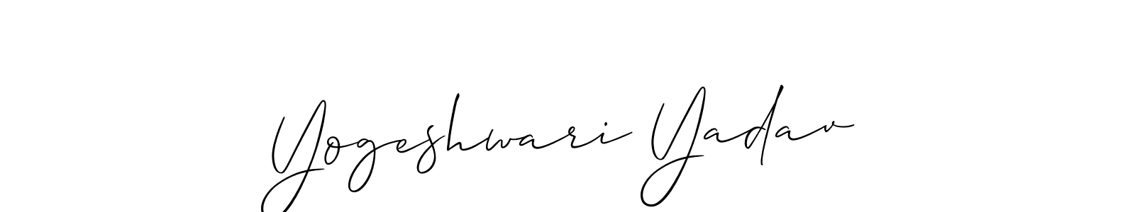 Yogeshwari Yadav stylish signature style. Best Handwritten Sign (Allison_Script) for my name. Handwritten Signature Collection Ideas for my name Yogeshwari Yadav. Yogeshwari Yadav signature style 2 images and pictures png