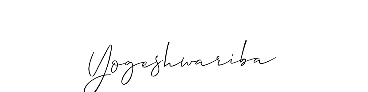 You should practise on your own different ways (Allison_Script) to write your name (Yogeshwariba) in signature. don't let someone else do it for you. Yogeshwariba signature style 2 images and pictures png