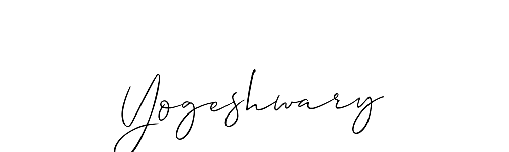 The best way (Allison_Script) to make a short signature is to pick only two or three words in your name. The name Yogeshwary include a total of six letters. For converting this name. Yogeshwary signature style 2 images and pictures png