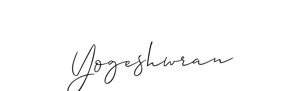 How to make Yogeshwran signature? Allison_Script is a professional autograph style. Create handwritten signature for Yogeshwran name. Yogeshwran signature style 2 images and pictures png
