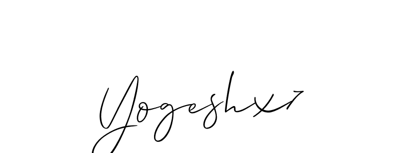 Best and Professional Signature Style for Yogeshx7. Allison_Script Best Signature Style Collection. Yogeshx7 signature style 2 images and pictures png