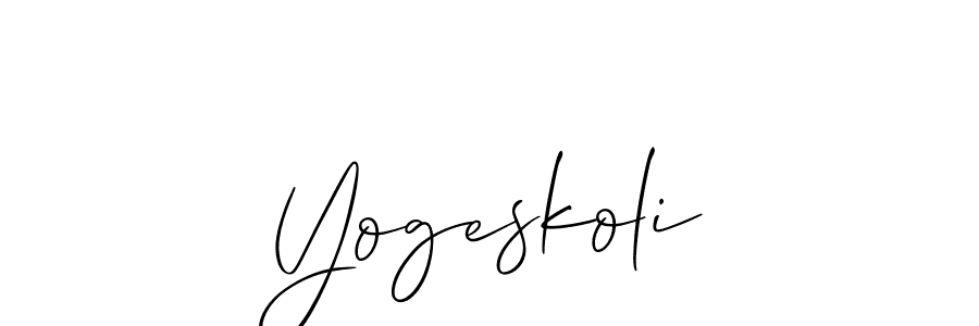 Yogeskoli stylish signature style. Best Handwritten Sign (Allison_Script) for my name. Handwritten Signature Collection Ideas for my name Yogeskoli. Yogeskoli signature style 2 images and pictures png