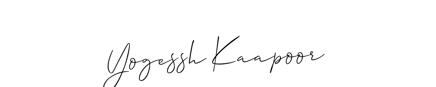 How to make Yogessh Kaapoor signature? Allison_Script is a professional autograph style. Create handwritten signature for Yogessh Kaapoor name. Yogessh Kaapoor signature style 2 images and pictures png