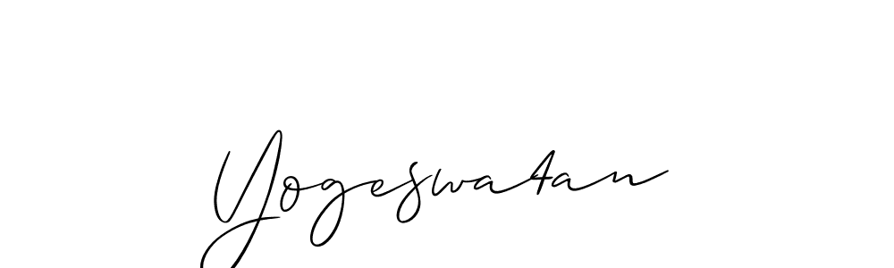 The best way (Allison_Script) to make a short signature is to pick only two or three words in your name. The name Yogeswa4an include a total of six letters. For converting this name. Yogeswa4an signature style 2 images and pictures png