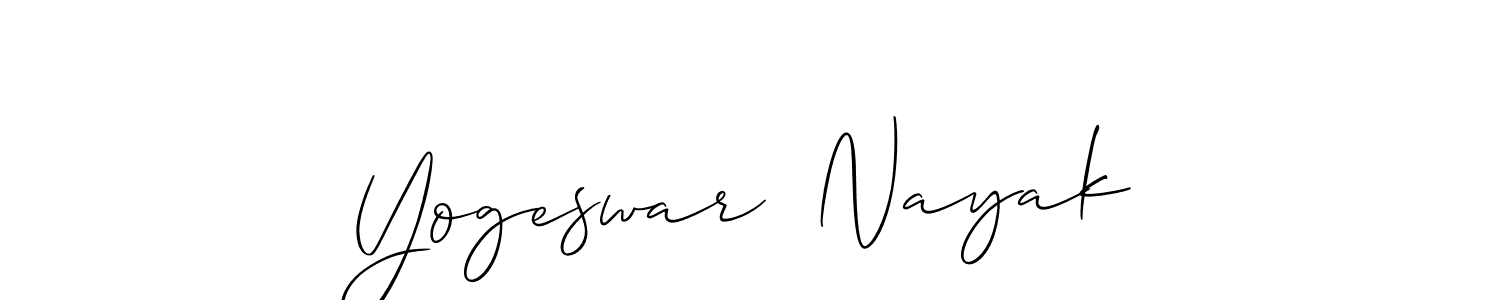 Make a beautiful signature design for name Yogeswar  Nayak. With this signature (Allison_Script) style, you can create a handwritten signature for free. Yogeswar  Nayak signature style 2 images and pictures png