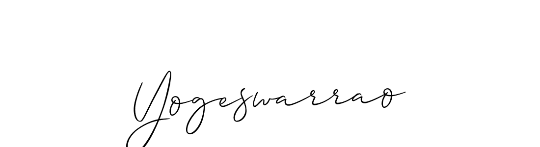 The best way (Allison_Script) to make a short signature is to pick only two or three words in your name. The name Yogeswarrao include a total of six letters. For converting this name. Yogeswarrao signature style 2 images and pictures png