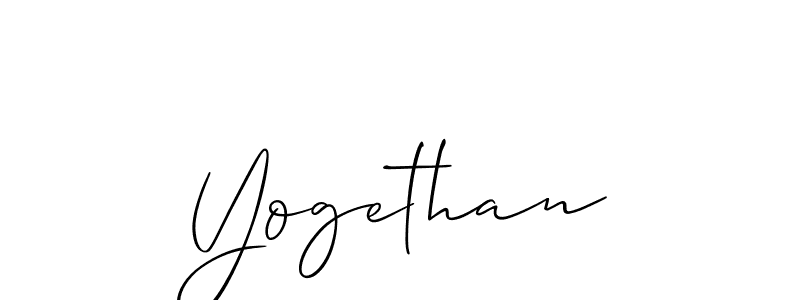 Design your own signature with our free online signature maker. With this signature software, you can create a handwritten (Allison_Script) signature for name Yogethan. Yogethan signature style 2 images and pictures png