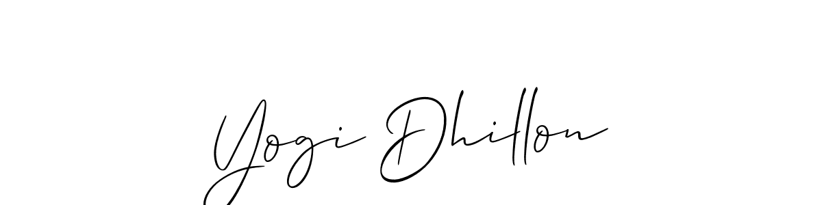 Also we have Yogi Dhillon name is the best signature style. Create professional handwritten signature collection using Allison_Script autograph style. Yogi Dhillon signature style 2 images and pictures png