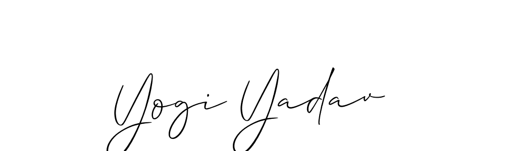 How to make Yogi Yadav name signature. Use Allison_Script style for creating short signs online. This is the latest handwritten sign. Yogi Yadav signature style 2 images and pictures png