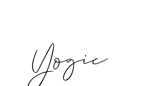 Allison_Script is a professional signature style that is perfect for those who want to add a touch of class to their signature. It is also a great choice for those who want to make their signature more unique. Get Yogic name to fancy signature for free. Yogic signature style 2 images and pictures png