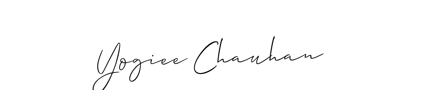 Also we have Yogiee Chauhan name is the best signature style. Create professional handwritten signature collection using Allison_Script autograph style. Yogiee Chauhan signature style 2 images and pictures png