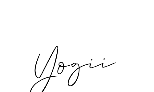 How to make Yogii signature? Allison_Script is a professional autograph style. Create handwritten signature for Yogii name. Yogii signature style 2 images and pictures png