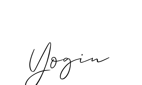 Allison_Script is a professional signature style that is perfect for those who want to add a touch of class to their signature. It is also a great choice for those who want to make their signature more unique. Get Yogin name to fancy signature for free. Yogin signature style 2 images and pictures png