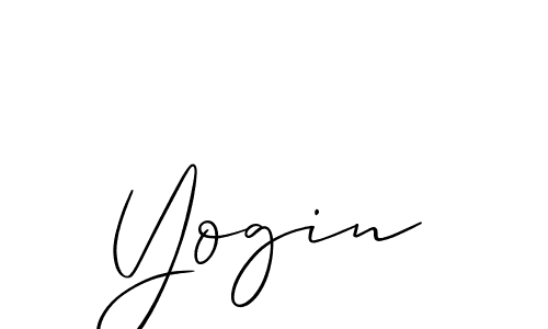 How to make Yogin name signature. Use Allison_Script style for creating short signs online. This is the latest handwritten sign. Yogin signature style 2 images and pictures png