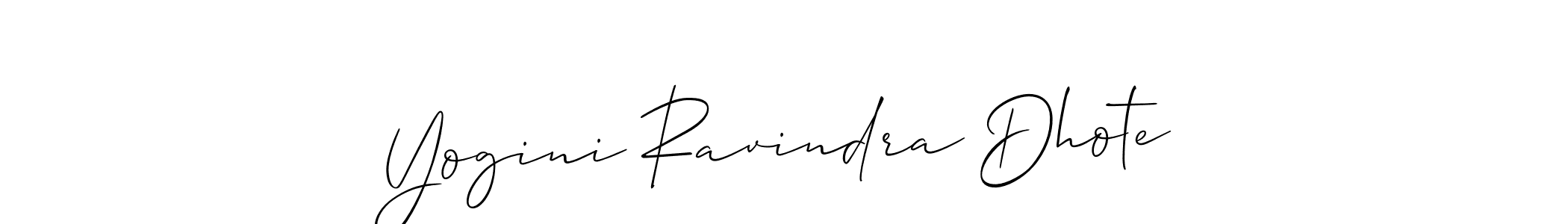 How to make Yogini Ravindra Dhote signature? Allison_Script is a professional autograph style. Create handwritten signature for Yogini Ravindra Dhote name. Yogini Ravindra Dhote signature style 2 images and pictures png