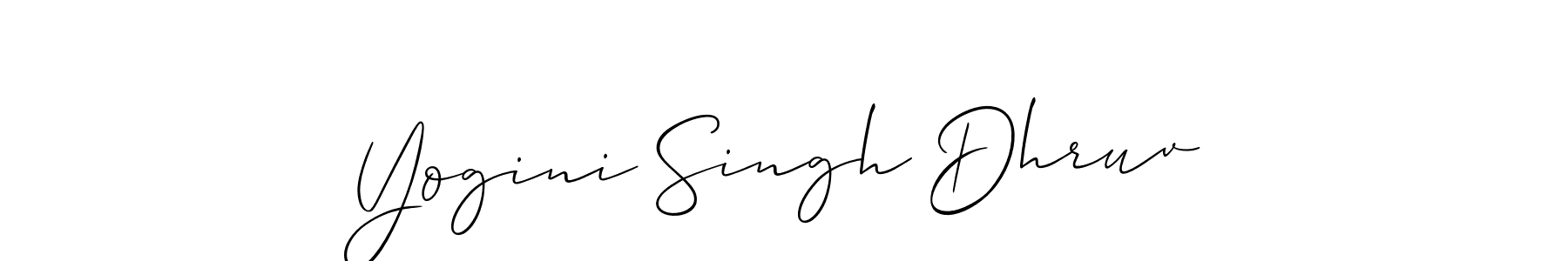 Also we have Yogini Singh Dhruv name is the best signature style. Create professional handwritten signature collection using Allison_Script autograph style. Yogini Singh Dhruv signature style 2 images and pictures png