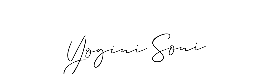 The best way (Allison_Script) to make a short signature is to pick only two or three words in your name. The name Yogini Soni include a total of six letters. For converting this name. Yogini Soni signature style 2 images and pictures png