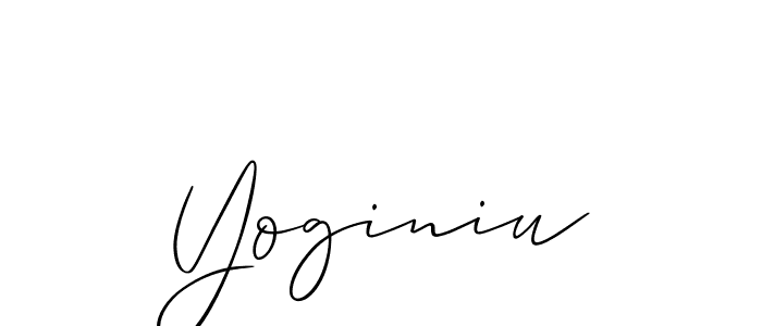 if you are searching for the best signature style for your name Yoginiu. so please give up your signature search. here we have designed multiple signature styles  using Allison_Script. Yoginiu signature style 2 images and pictures png
