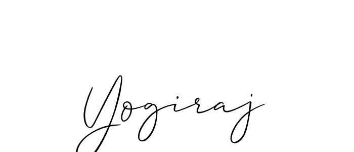 How to make Yogiraj signature? Allison_Script is a professional autograph style. Create handwritten signature for Yogiraj name. Yogiraj signature style 2 images and pictures png