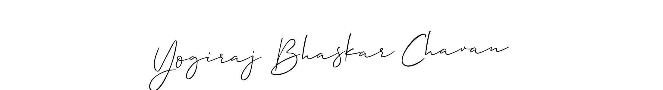 How to make Yogiraj Bhaskar Chavan name signature. Use Allison_Script style for creating short signs online. This is the latest handwritten sign. Yogiraj Bhaskar Chavan signature style 2 images and pictures png