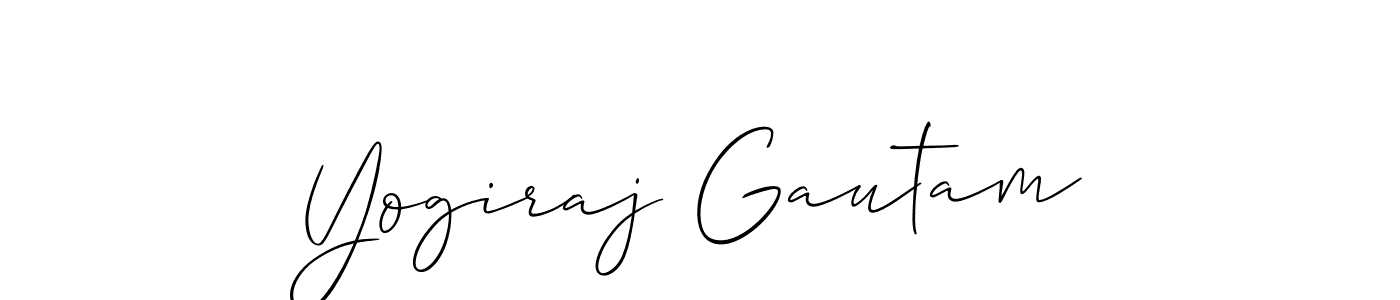 Yogiraj Gautam stylish signature style. Best Handwritten Sign (Allison_Script) for my name. Handwritten Signature Collection Ideas for my name Yogiraj Gautam. Yogiraj Gautam signature style 2 images and pictures png