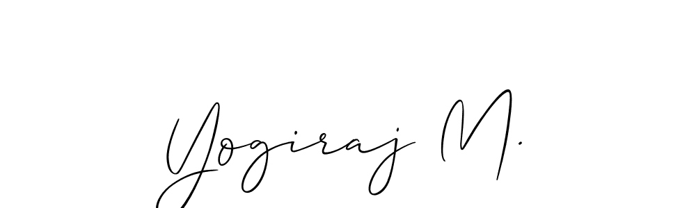 Use a signature maker to create a handwritten signature online. With this signature software, you can design (Allison_Script) your own signature for name Yogiraj M.. Yogiraj M. signature style 2 images and pictures png